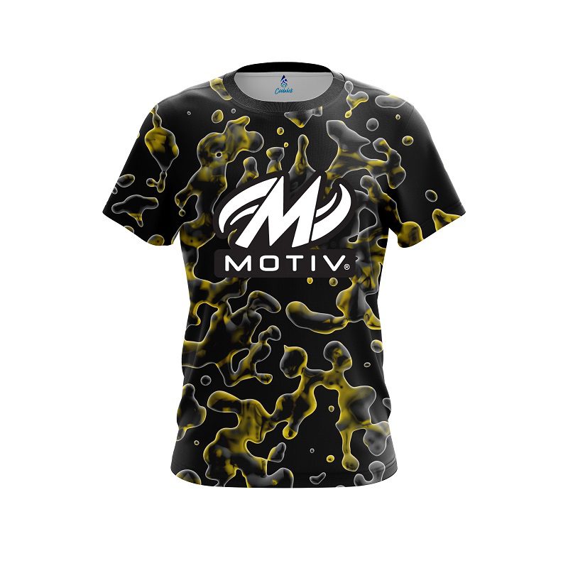 Motiv Yellow  Flowing Fluid CoolWick Bowling Jersey