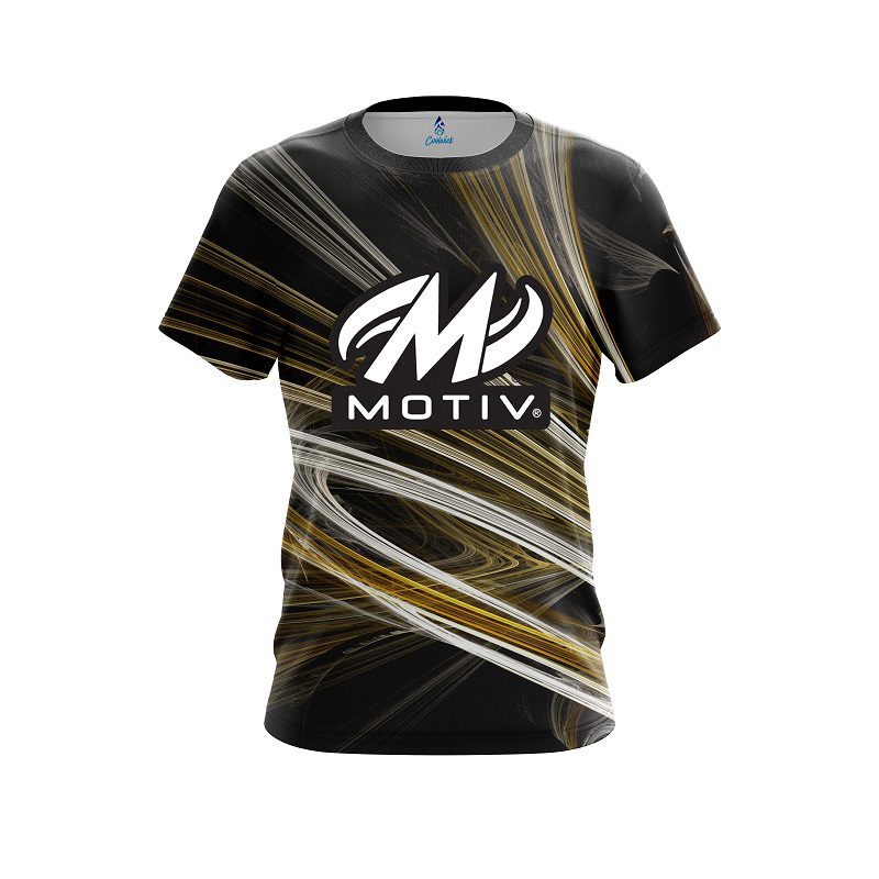 Motiv Yellow Motion Swirl CoolWick Bowling Jersey