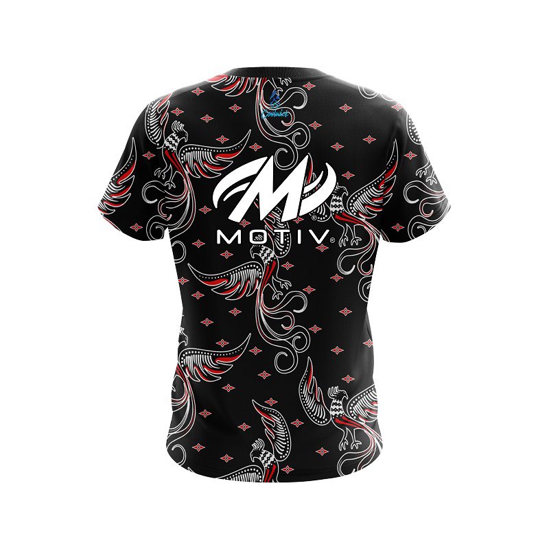 Motiv Phoenix Break Red CoolWick Bowling Jersey - Image 2