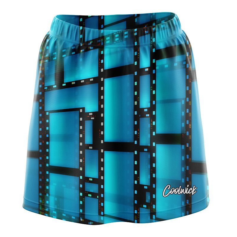 Movie Reel Aqua CoolWick Bowling Skort