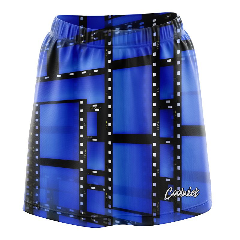 Movie Reel Blue CoolWick Bowling Skort