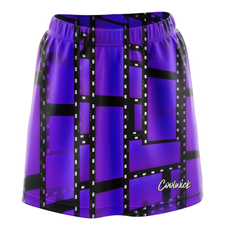 Movie Reel Purple CoolWick Bowling Skort