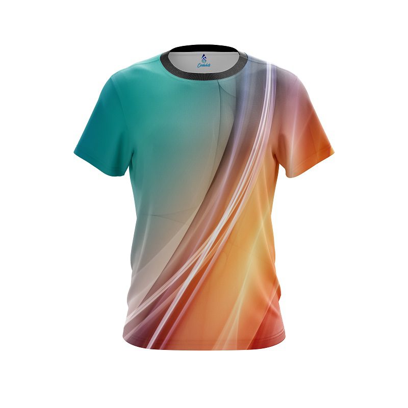 Plain Multi Color Swirl CoolWick Bowling Jersey