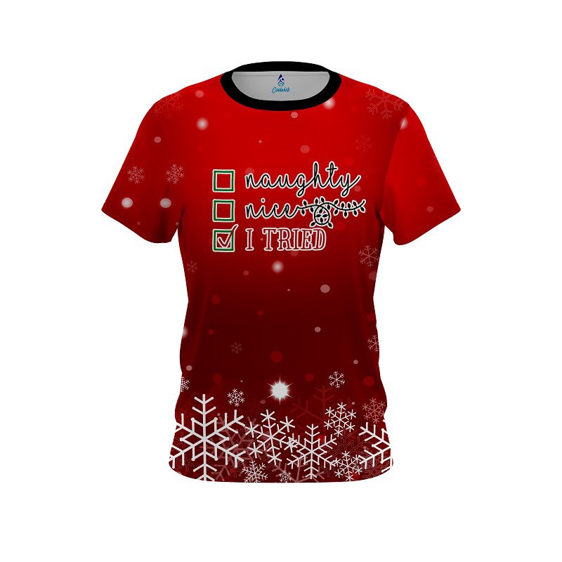 Plain Naughty Or Nice CoolWick Bowling Jersey