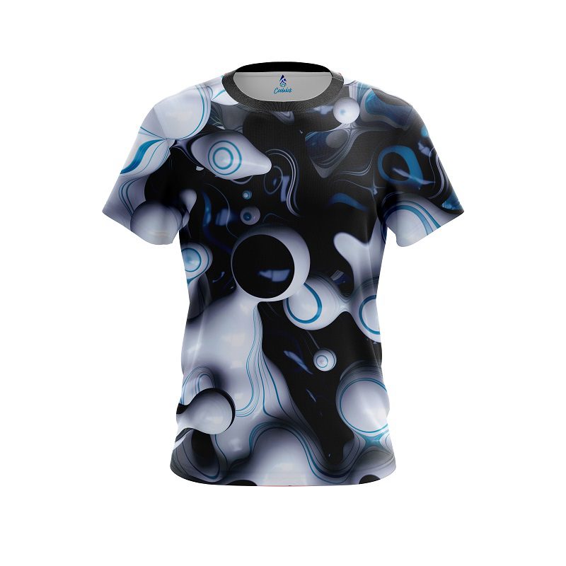 Plain Paint Swirl Blob CoolWick Bowling Jersey