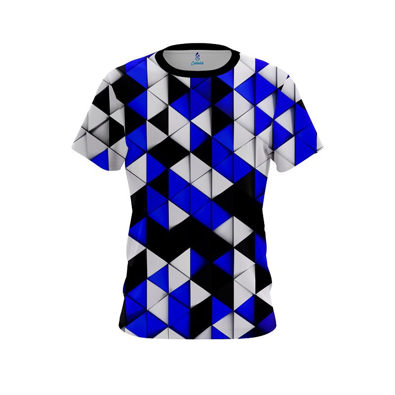 Plain Prism Blue CoolWick Bowling Jersey