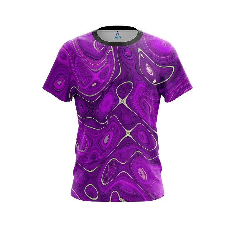 Plain Psychedelic Purple Flow CoolWick Bowling Jersey