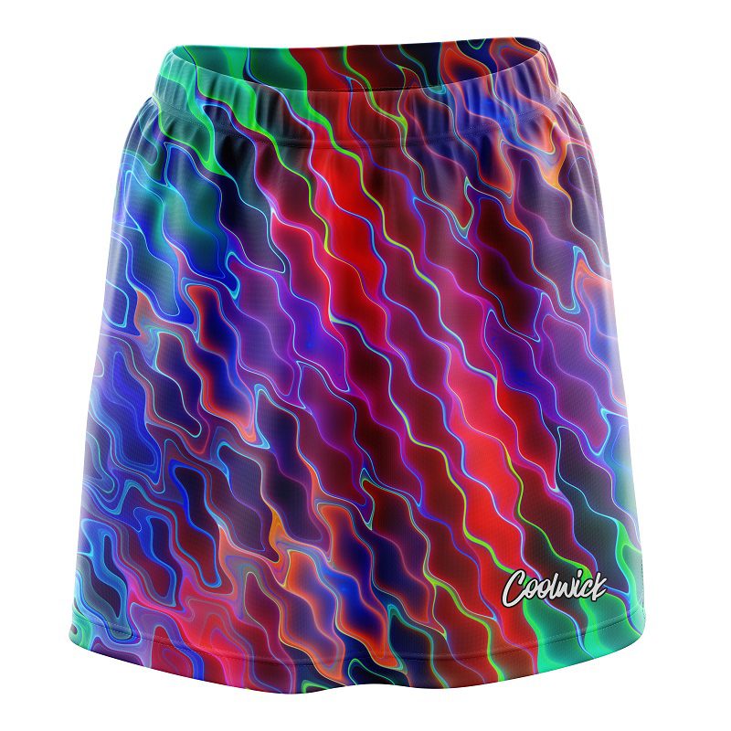 Psychedelic Wave Electric CoolWick Bowling Skort