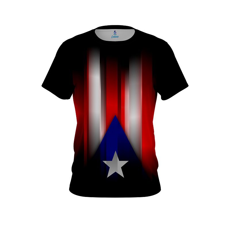 Plain Puerto Rico Flag CoolWick Bowling Jersey
