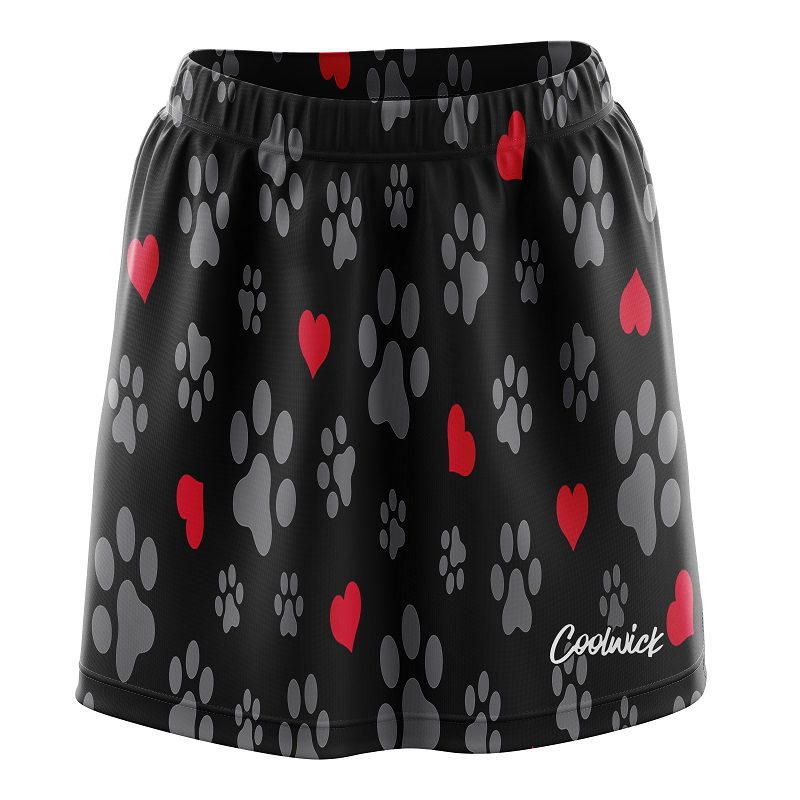 Puppy Love Black CoolWick Bowling Skort