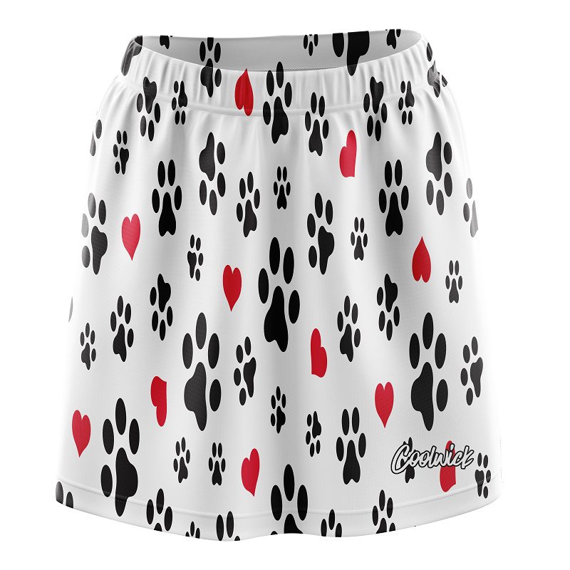 Puppy Love White CoolWick Bowling Skort