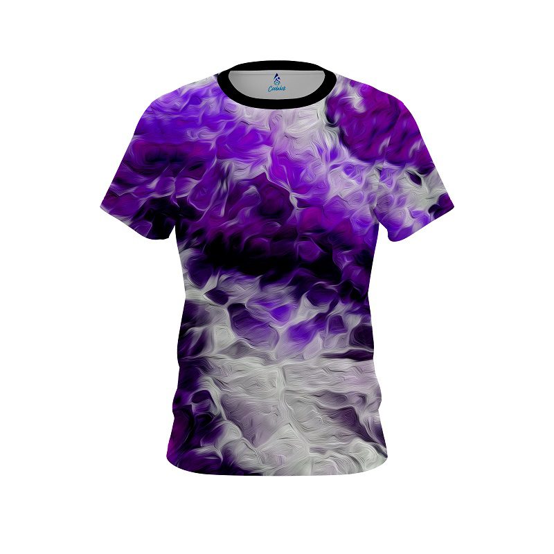 Plain Purple Marble Onyx CoolWick Bowling Jersey