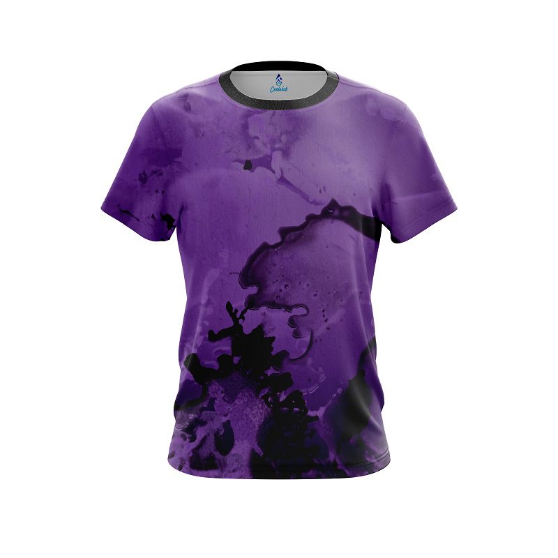 Plain Purple Graffiti Grunge CoolWick Bowling Jersey