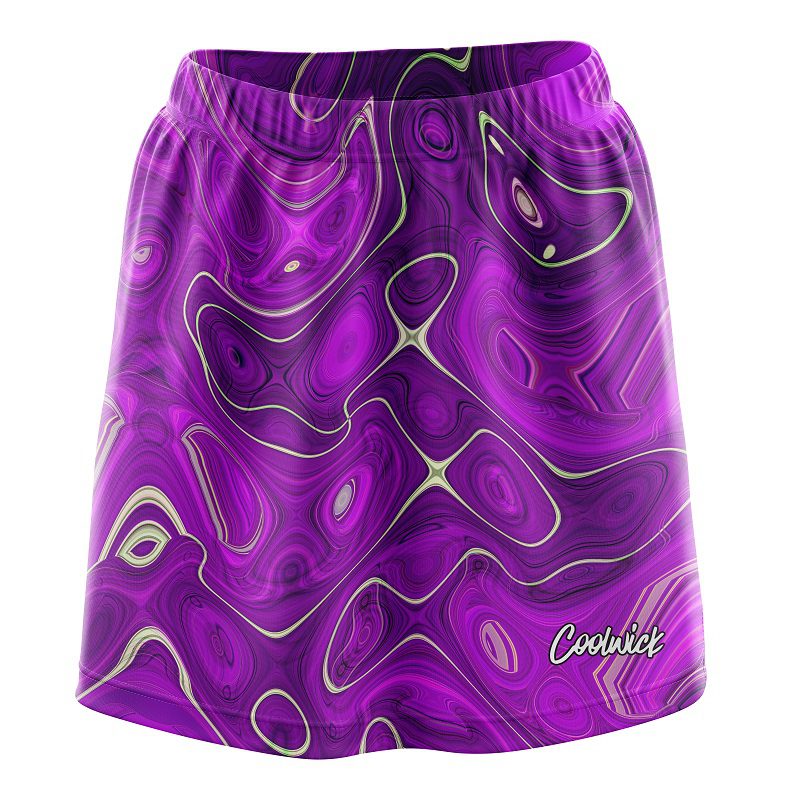 Psychedelic Purple Flow CoolWick Bowling Skort