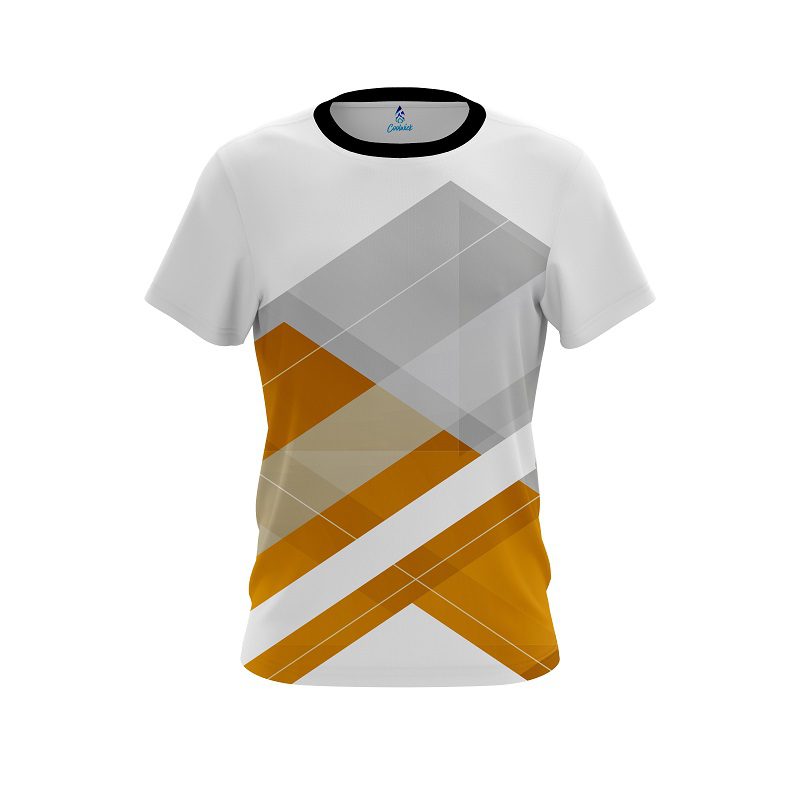 Plain Racing Orange CoolWick Bowling Jersey
