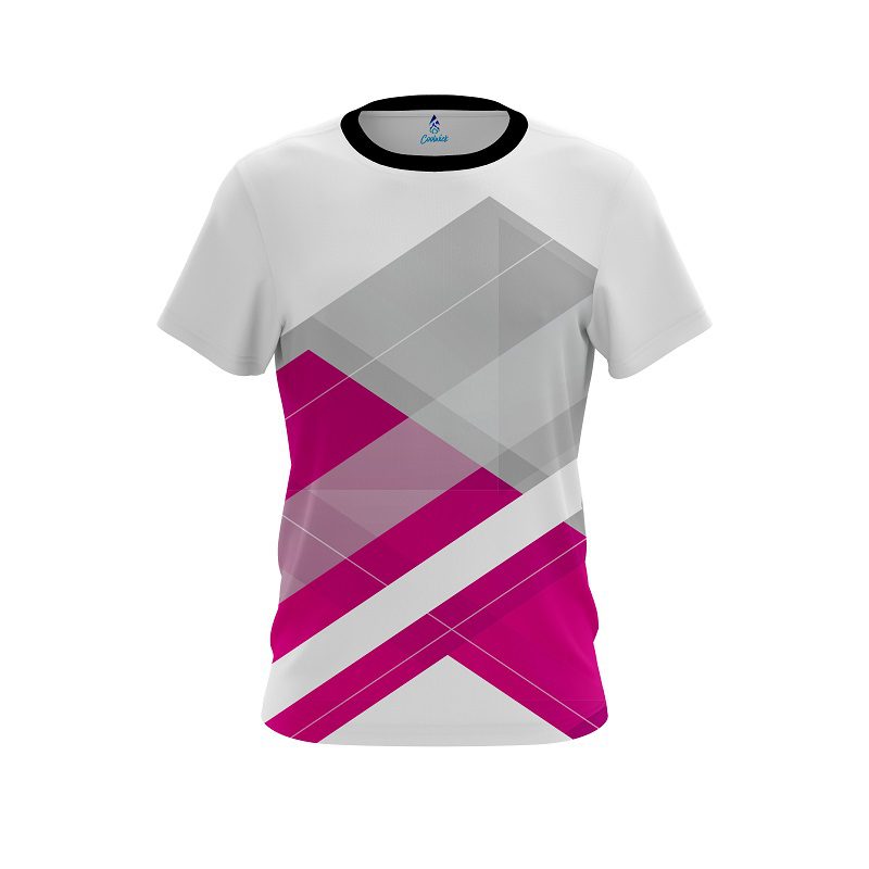 Plain Racing Pink CoolWick Bowling Jersey