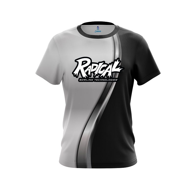 Radical Black And Silver Helix CoolWick Bowling Jersey