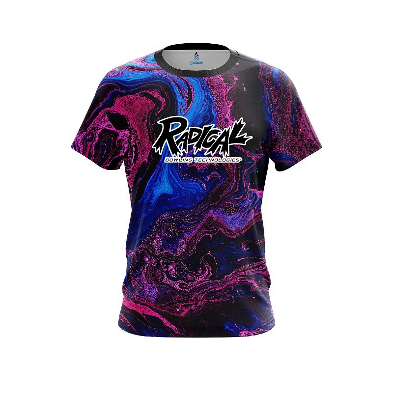 Radical Cotton Candy Marble CoolWick Bowling Jersey