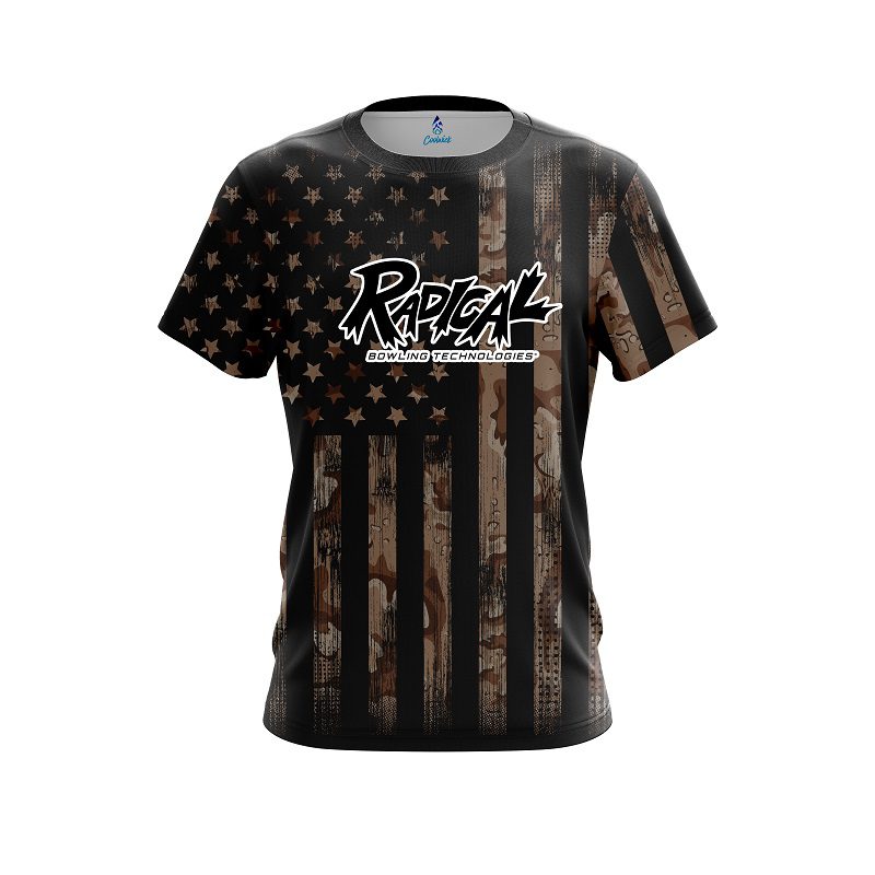 Radical Desert Camo Flag CoolWick Bowling Jersey