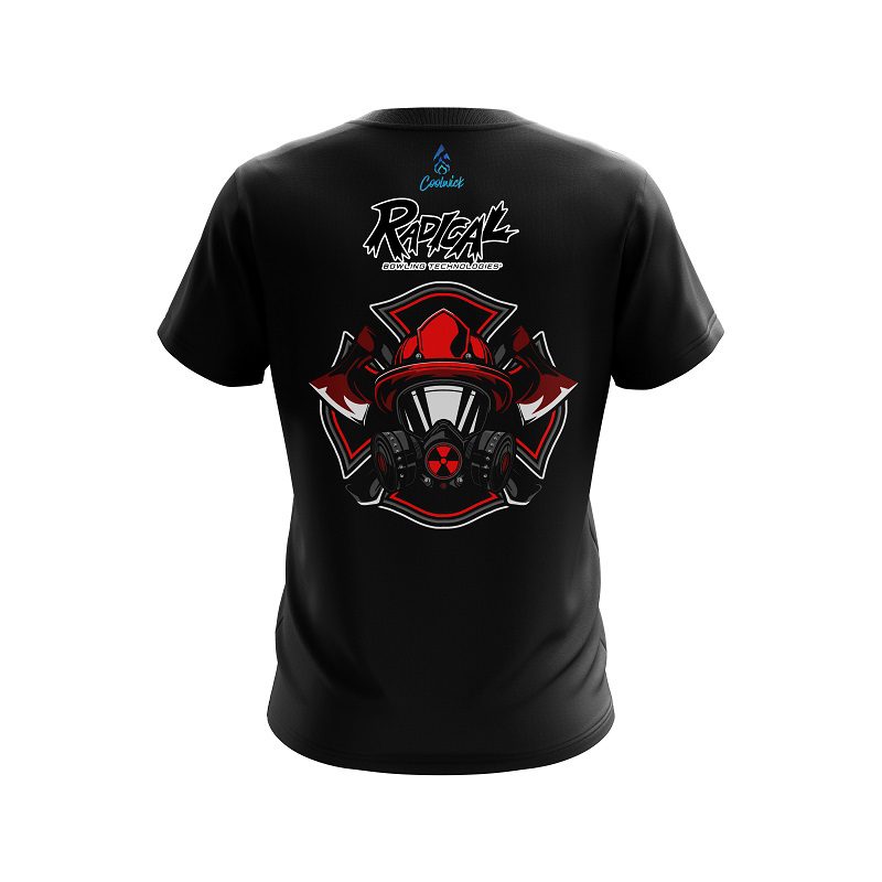 Radical Firefighter gas Mask CoolWick Bowling Jersey - Image 2