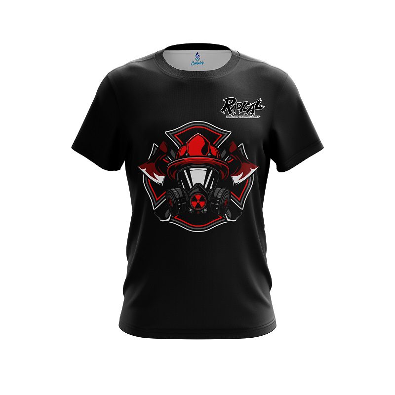 Radical Firefighter gas Mask CoolWick Bowling Jersey