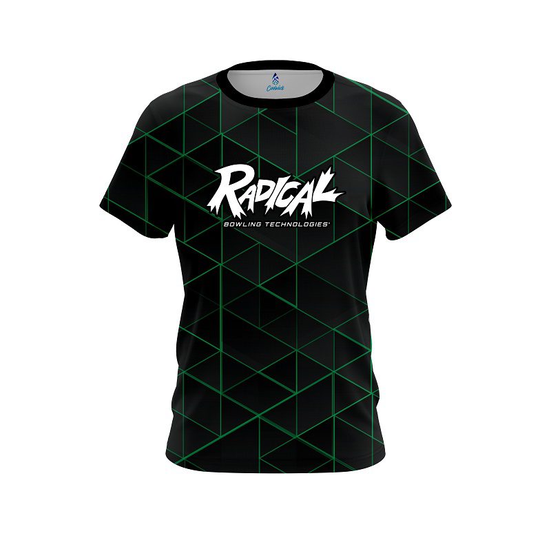 Radical Geo Green CoolWick Bowling Jersey