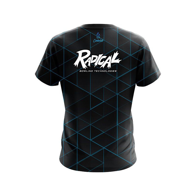 Radical Geo Light Blue CoolWick Bowling Jersey - Image 2