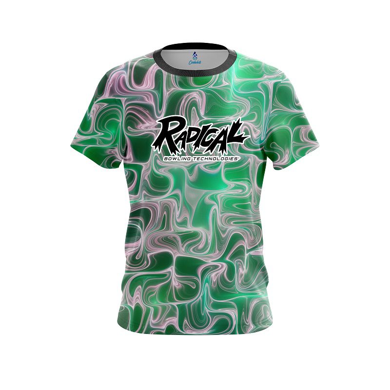 Radical Green Exotic Motion CoolWick Bowling Jersey