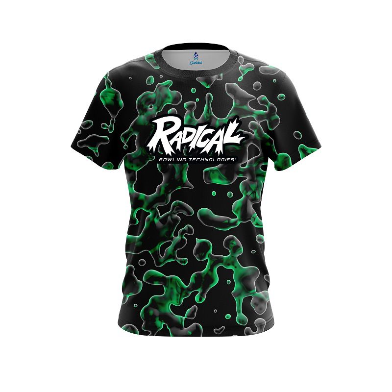 Radical Green Flowing Fluid CoolWick Bowling Jersey