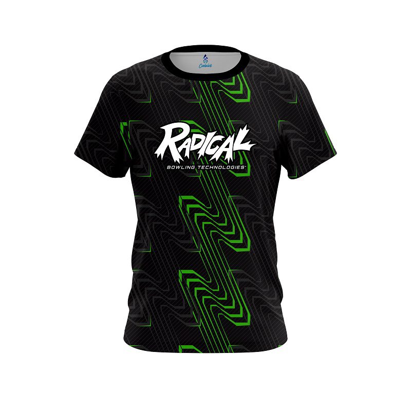 Radical Halftone Extreme Green CoolWick Bowling Jersey