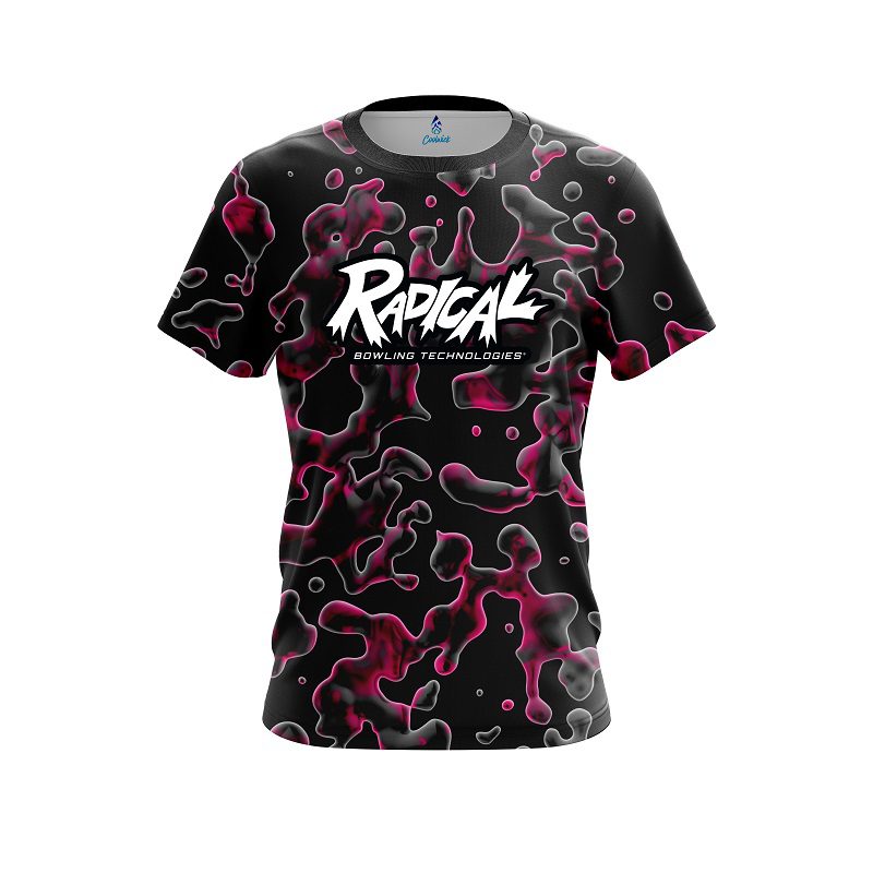 Radical Pink Flowing Fluid CoolWick Bowling Jersey