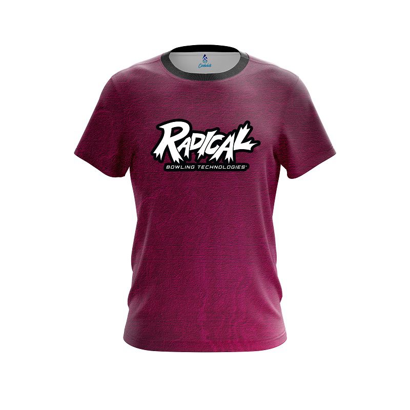 Radical Pink Grunge Canvas CoolWick Bowling Jersey