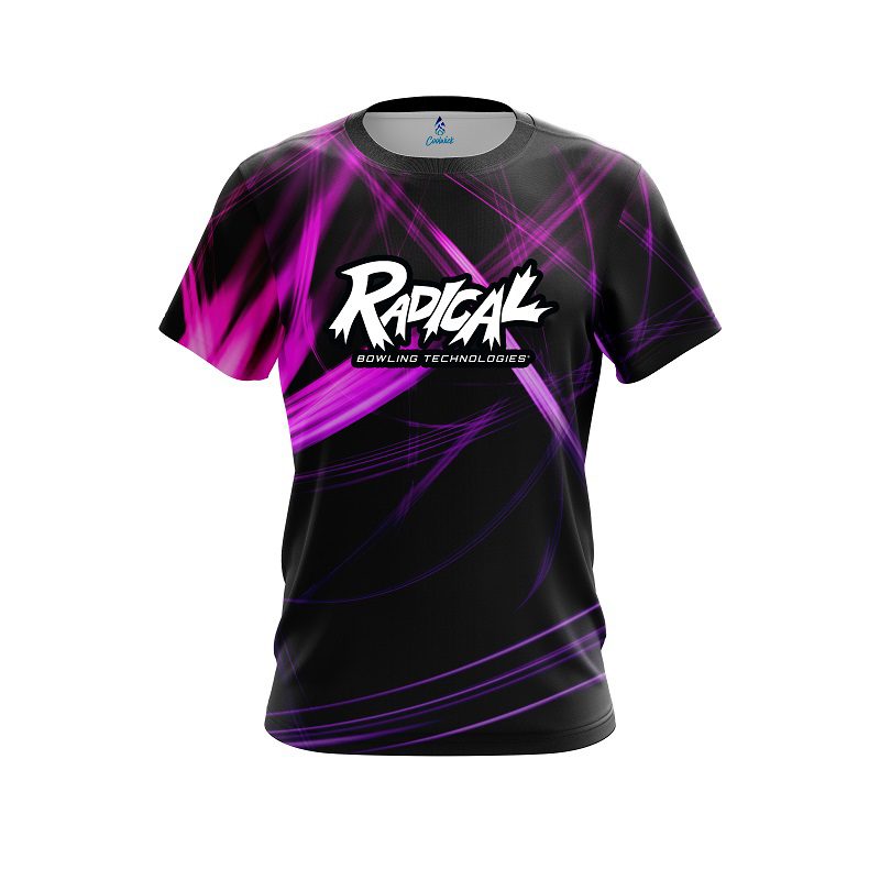 Radical Pink Spiral CoolWick Bowling Jersey