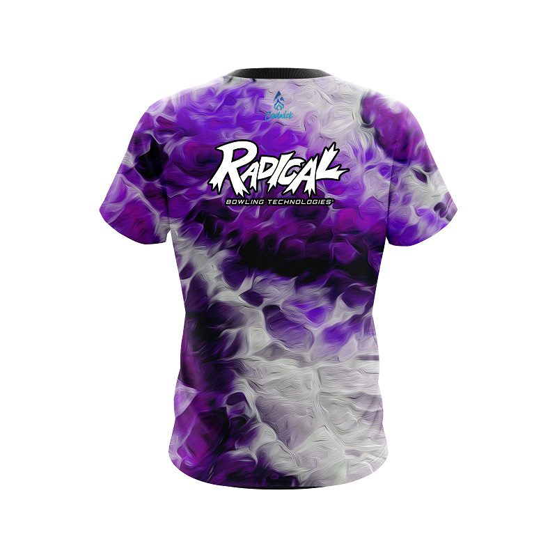 Radical Purple Marble Onyx CoolWick Bowling Jersey - Image 2