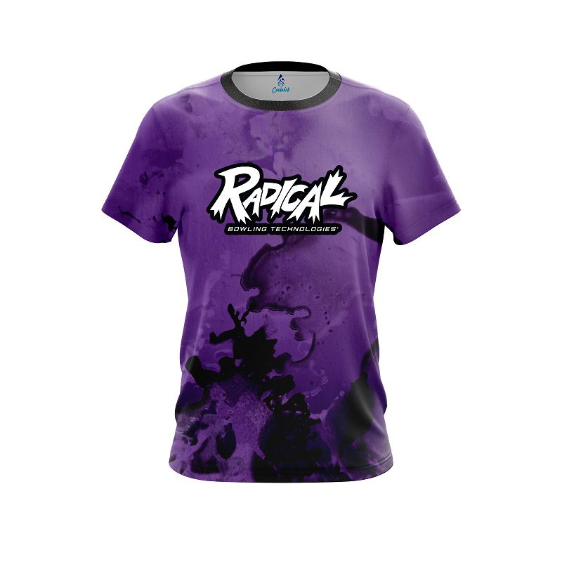 Radical Purple Graffiti Grunge CoolWick Bowling Jersey