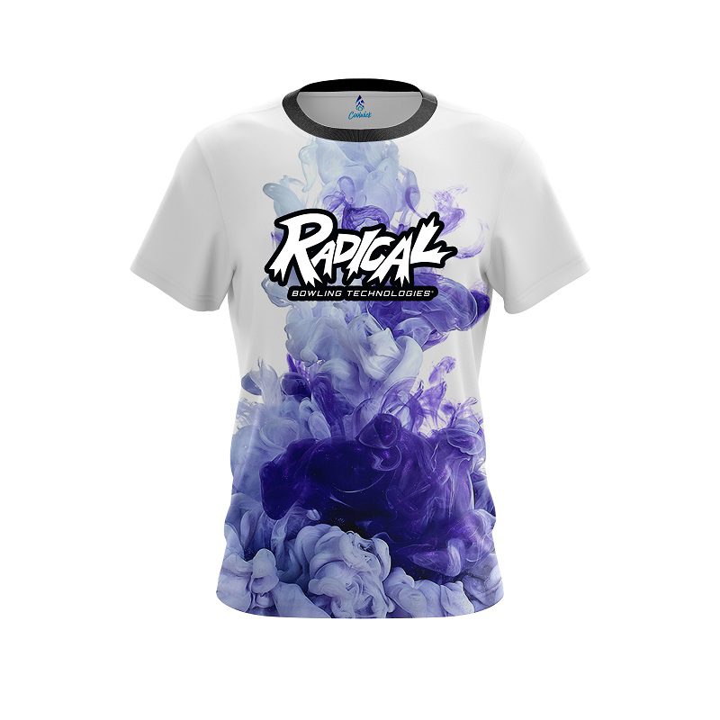 Radical Purple ink Splash CoolWick Bowling Jersey