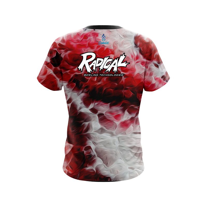 Radical Red Marble Onyx CoolWick Bowling Jersey - Image 2