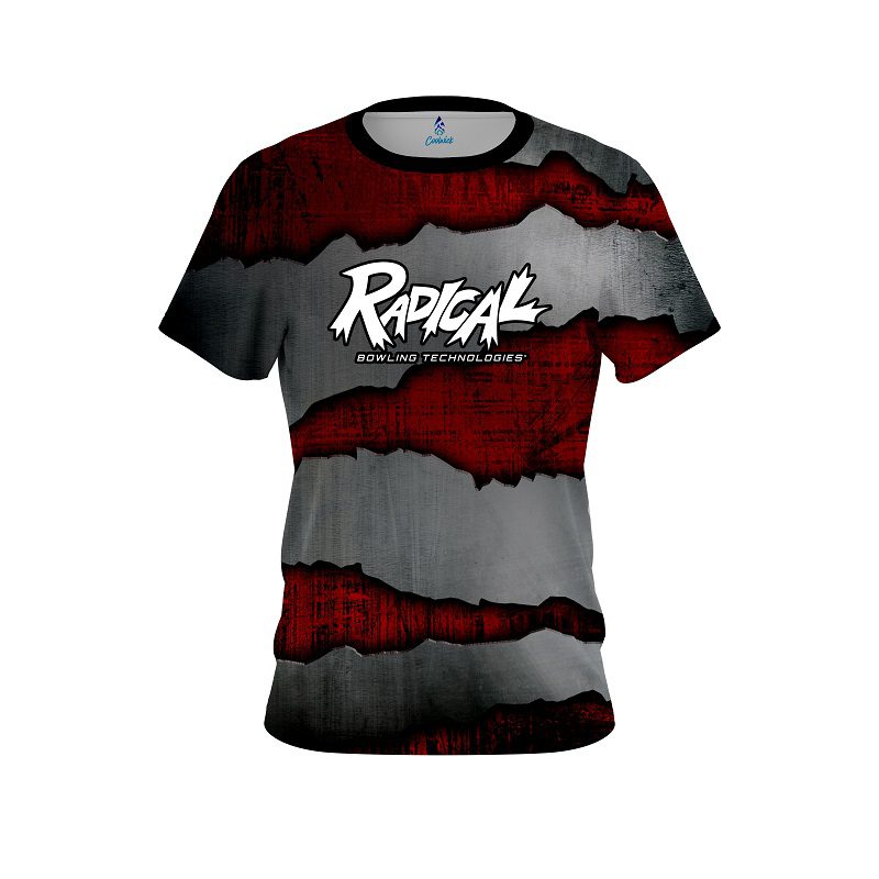 Radical Red Rigid Steel CoolWick Bowling Jersey