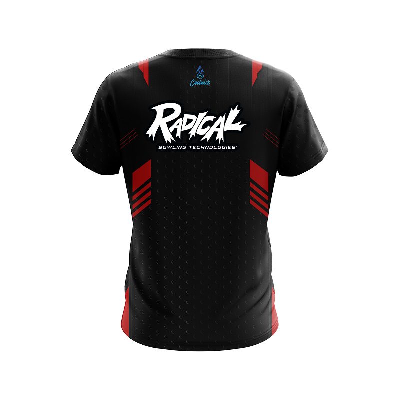 Radical Red Steel CoolWick Bowling Jersey - Image 2