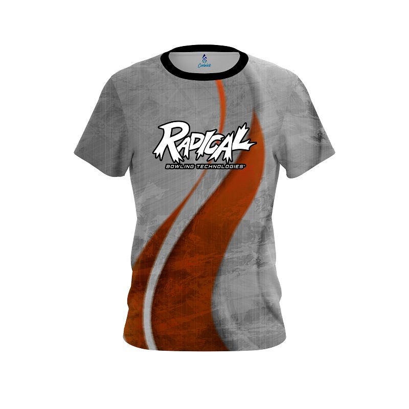 Radical Rough Edges Orange CoolWick Bowling Jersey