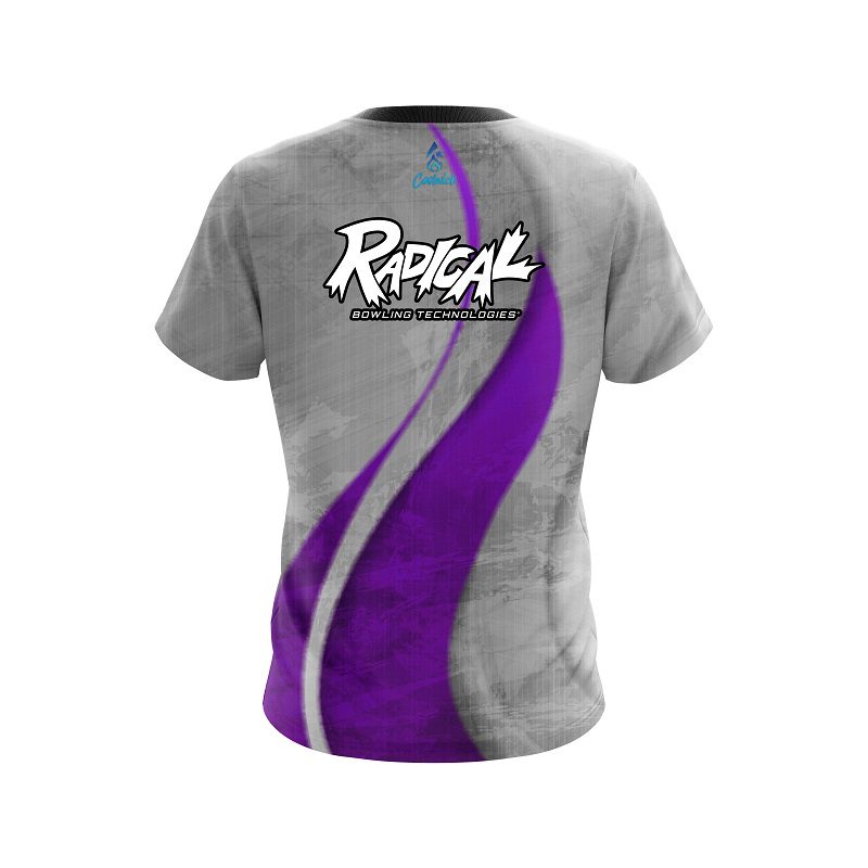 Radical Rough Edges Purple CoolWick Bowling Jersey - Image 2