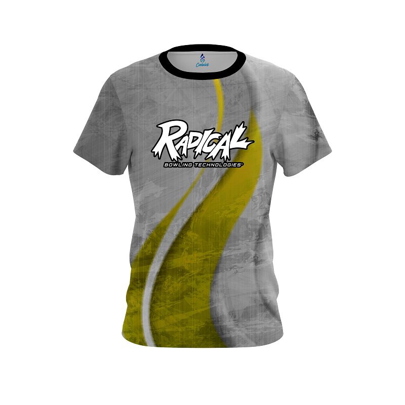 Radical Rough Edges Yellow CoolWick Bowling Jersey