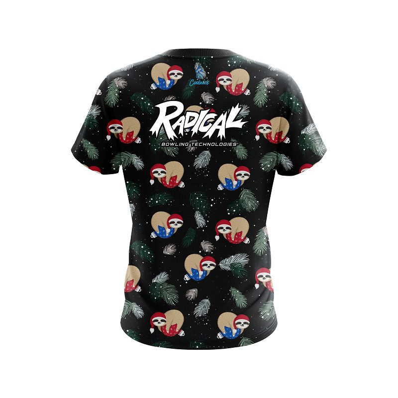 Radical Sloths Christmas Time CoolWick Bowling Jersey - Image 2