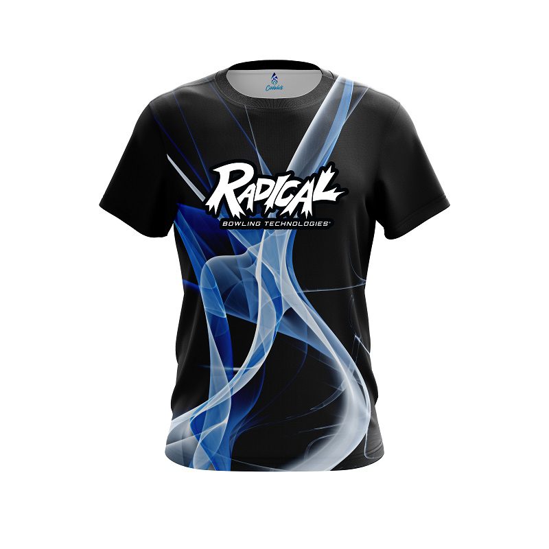 Radical Smokey Blue Wave CoolWick Bowling Jersey