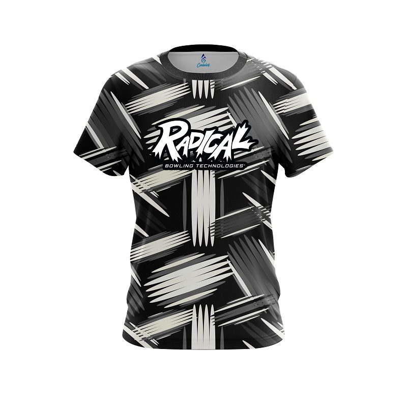 Radical Striped Pattern CoolWick Bowling Jersey
