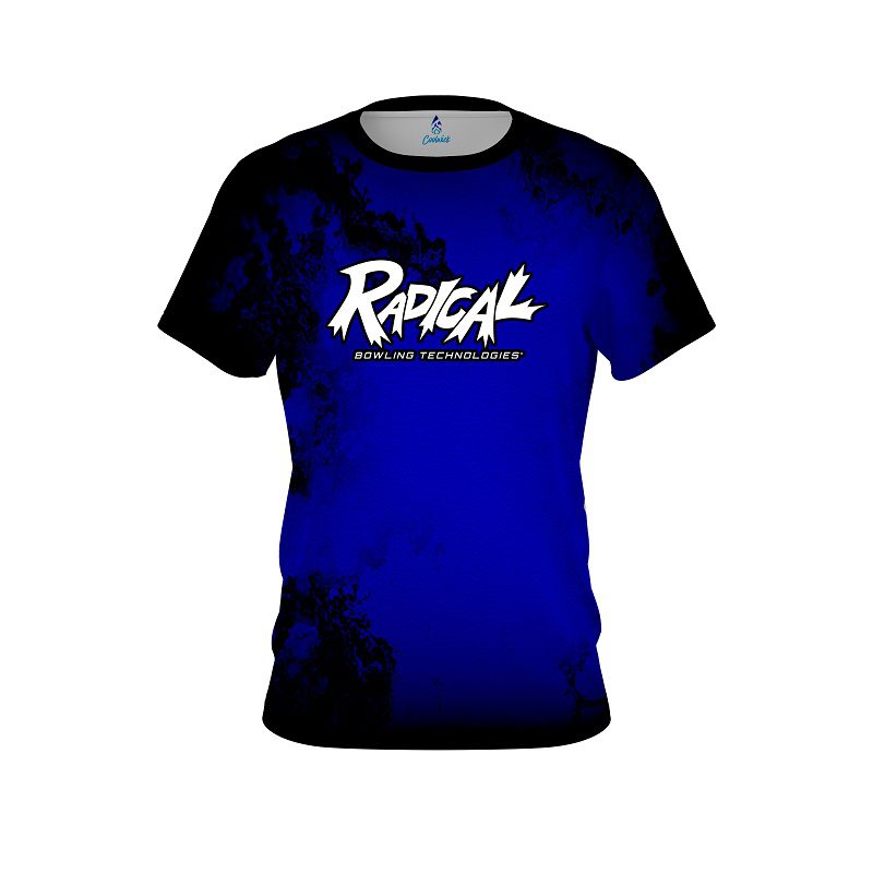 Radical Toxic Rugged Smoke Blue CoolWick Bowling Jersey