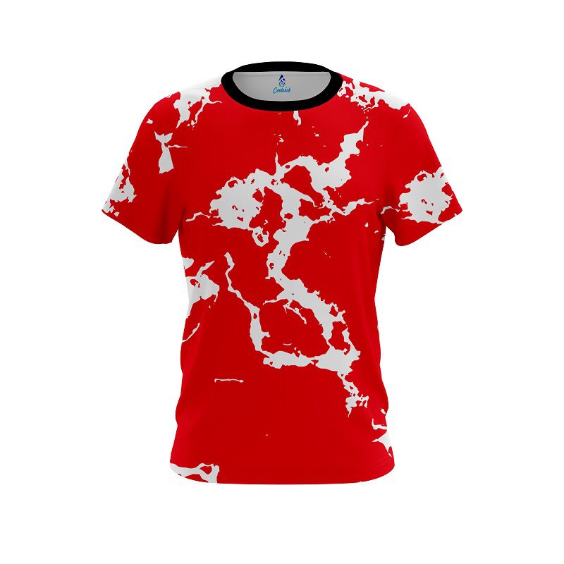 Plain Red Shock CoolWick Bowling Jersey