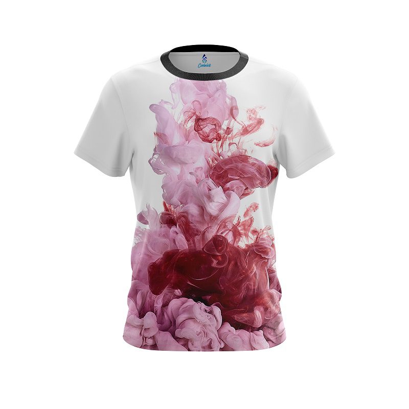 Plain Red ink Splash CoolWick Bowling Jersey
