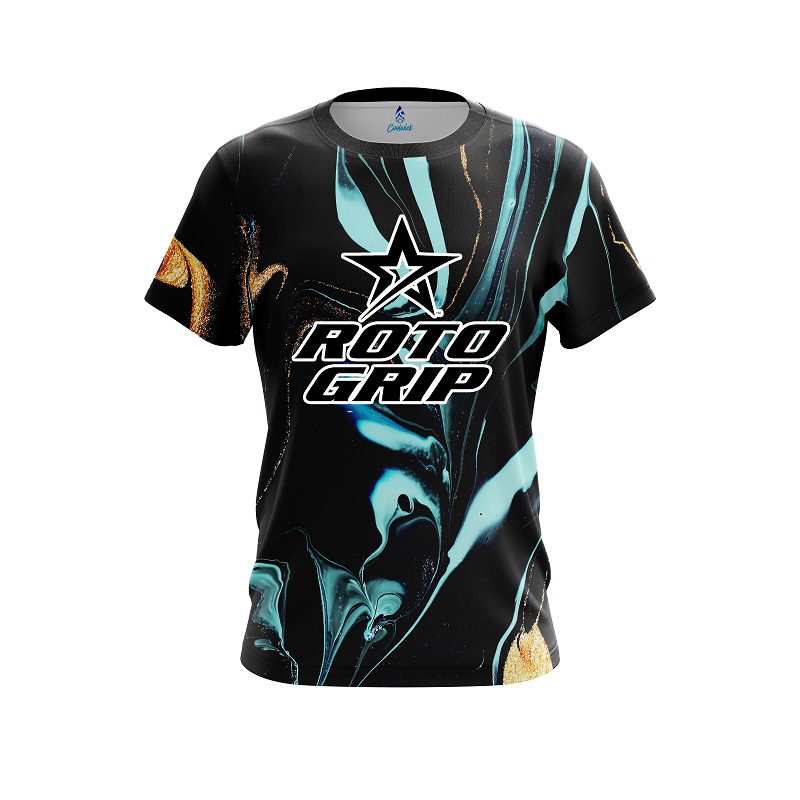 Roto Grip Blue And Gold Liquid Marble CoolWick Bowling Jersey