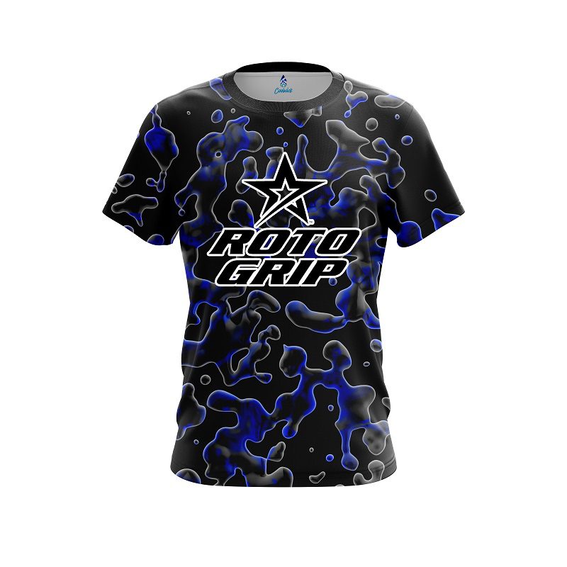 Roto Grip Blue Flowing Fluid CoolWick Bowling Jersey
